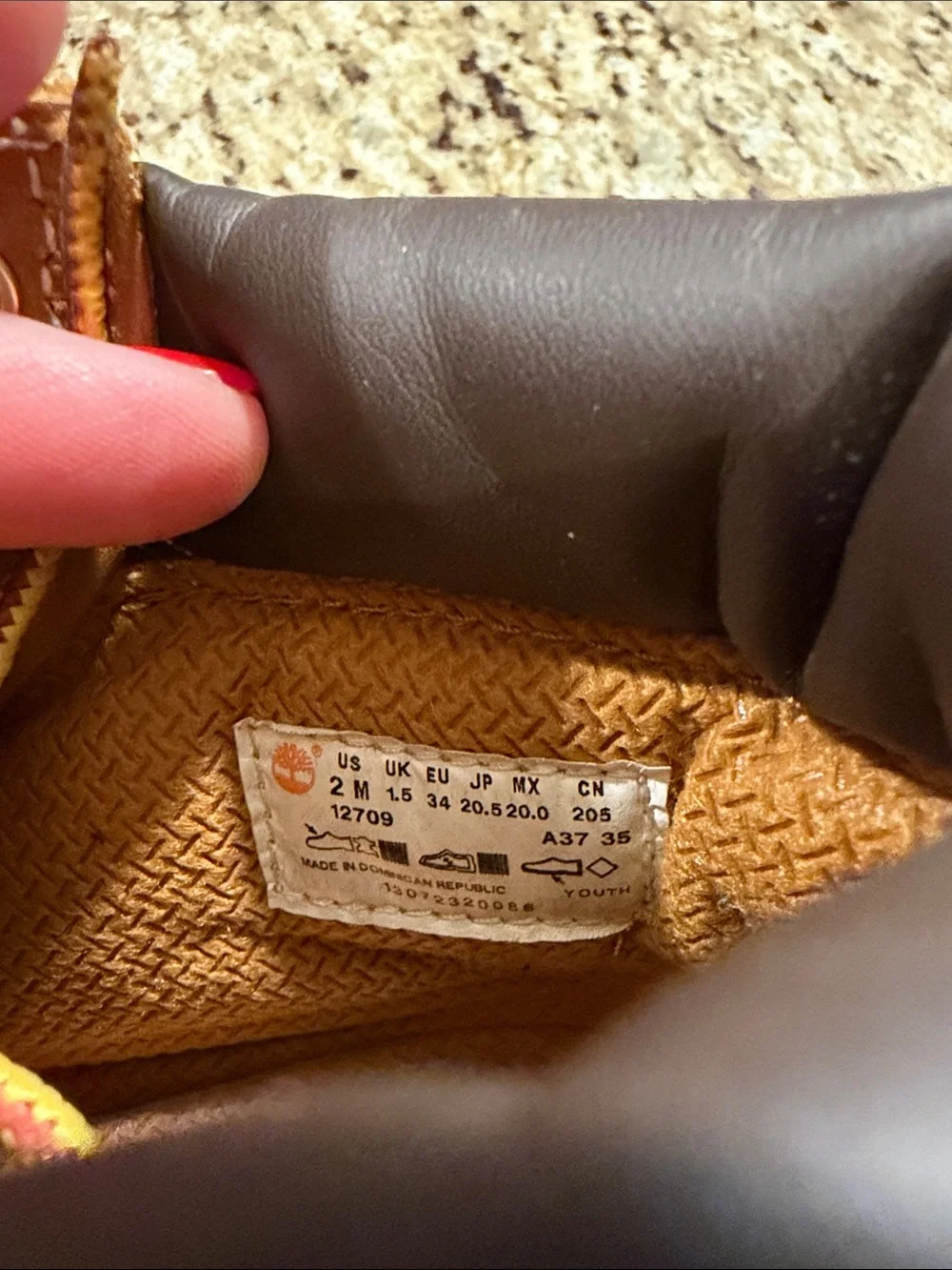 Timberland Boys Wheat Brown Premium Work Boots barely worn!